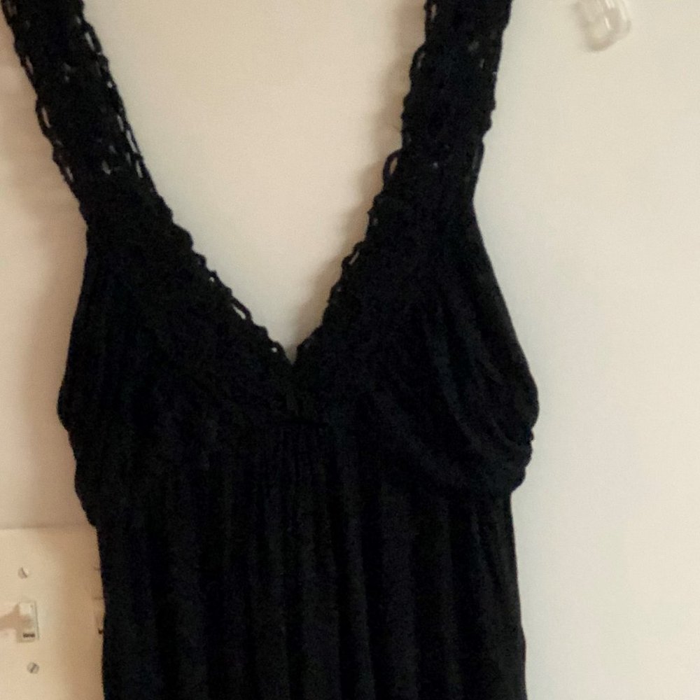 LANI Sleepwear SMALL Empire top crochet straps
